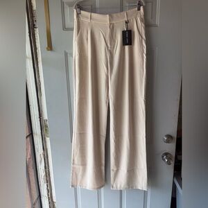 Daisy Grace beige wide leg pants size L